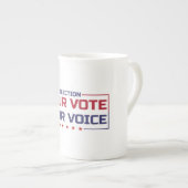 Ihre Stimme Ihr stimmfarbener Schriftart Porzellantasse (Vorderseite Rechts)