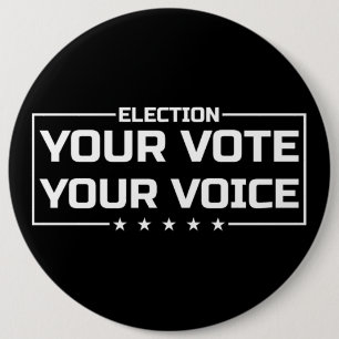 Ihre Stimme Ihr weißer Schriftart Button
