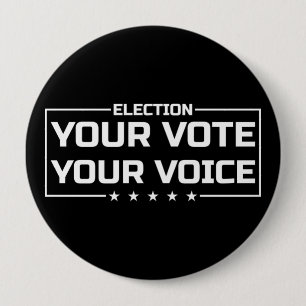 Ihre Stimme Ihr weißer Schriftart Button