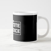 Ihre Stimme Ihr weißer Schriftart Jumbo-Tasse (Rechts)