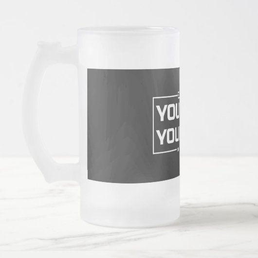 Ihre Stimme Ihr weißer Schriftart Mattglas Bierglas (Links)