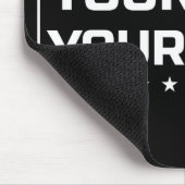 Ihre Stimme Ihr weißer Schriftart Mousepad (Ecke)