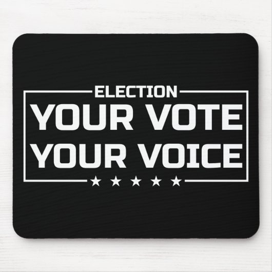 Ihre Stimme Ihr weißer Schriftart Mousepad (Vorne)