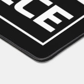 Ihre Stimme Ihr weißer Schriftart Schreibtischunterlage (Ecke)