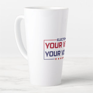 Ihre Stimme Ihre Wahl farbige Schrift Milchtasse