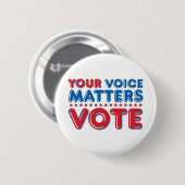 Ihre Stimme ist ABSTIMMUNG von Bedeutung Button (Vorne & Hinten)