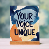 Ihre Stimme ist die einzigartige Option 2 Acrylschild (Neutral)