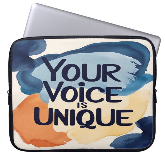 Ihre Stimme ist die einzigartige Option 2 Laptopschutzhülle (Vorderseite)