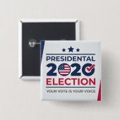 Ihre Stimme ist Ihre Stimme Button (Vorne & Hinten)