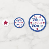 Ihre Stimme ist Ihre Stimme Konfetti (Vorderseiten)