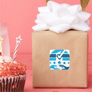 Ihre Stimme ist Ihre Stimme Quadratischer Aufkleber