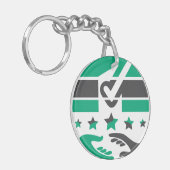 Ihre Stimme ist Ihre Stimme Schlüsselanhänger (Vorderseite links)