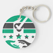 Ihre Stimme ist Ihre Stimme Schlüsselanhänger (Rückseite)