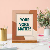 Ihre Stimme ist wichtig Acrylschild (Hochzeit)