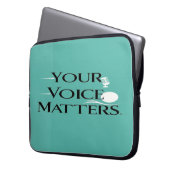 Ihre Stimme ist wichtig Laptopschutzhülle (Vorderseite Links)