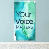 Ihre Stimme ist wichtig Leinwanddruck (Insitu (Holzboden))