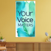 Ihre Stimme ist wichtig Leinwanddruck (Insitu (Wohnzimmer))