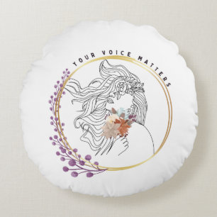 Ihre Stimme ist wichtig Rundes Kissen