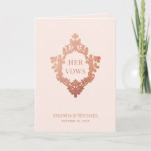 Ihre Stimme Rosa Vintage Wappen Rose Gold Hochzeit