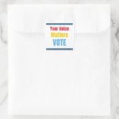 Ihre Stimme zählt - Abstimmung Quadratischer Aufkleber (Tasche)