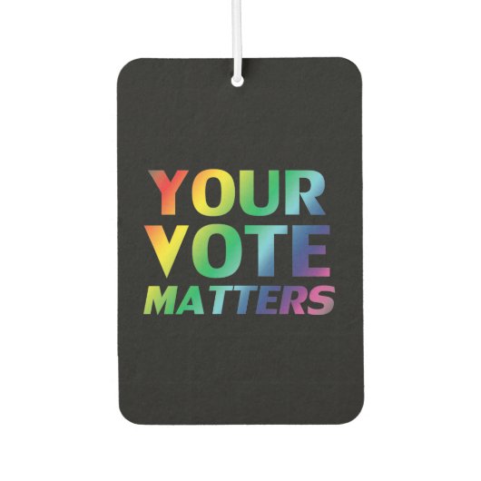 Ihre Stimme zählt Black stolz lgbtq Lufterfrischer (Vorderseite)