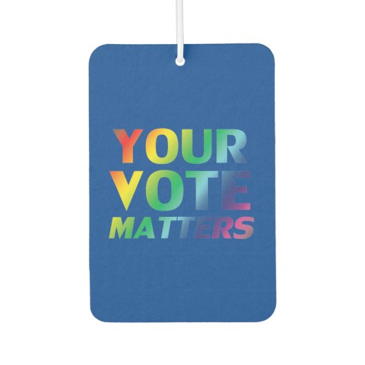 "Ihre Stimme zählt" Blauer Stolz lgbtq Lufterfrisc Autolufterfrischer (Vorderseite)