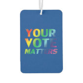 "Ihre Stimme zählt" Blauer Stolz lgbtq Lufterfrisc Autolufterfrischer (Rückseite)