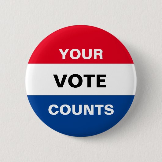 Ihre Stimme zählt Button (Vorderseite)