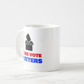 Ihre Stimme zählt Kaffeetasse (Vorderseite Links)