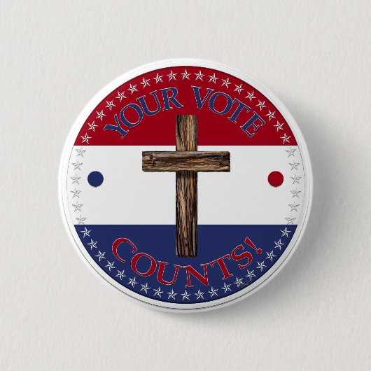 Ihre Stimme zählt mit Cross Button (Vorderseite)