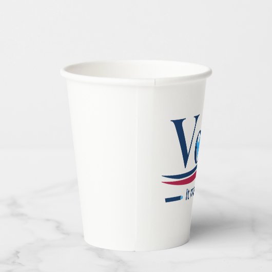 Ihre Stimme zählt Pappbecher (Rechts)