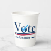 Ihre Stimme zählt Pappbecher (Vorderseite)