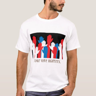 Ihre Stimme zählt Patriotische Hände T-Shirt