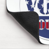IHRE STIMME ZÄHLT! Runde mit US-Flagge Mousepad (Ecke)