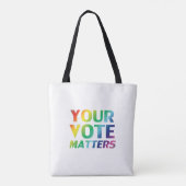 "Ihre Stimme zählt" Stolz clgbtq lgbt Regenbogen Tasche (Rückseite)