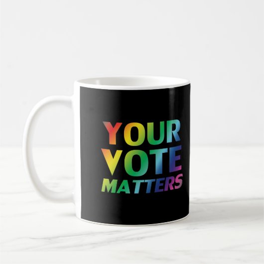 Ihre Stimme zählt - Stolz lgbtq lgbt Regenbogen sc Kaffeetasse (Links)