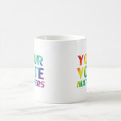 Ihre Stimme zählt - Stolz lgbtq lgbt Regenbogenfar Kaffeetasse (Mittel)
