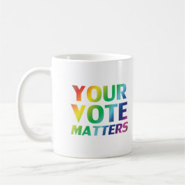 Ihre Stimme zählt - Stolz lgbtq lgbt Regenbogenfar Kaffeetasse