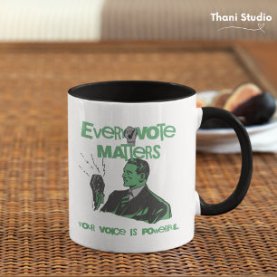 Ihre Stimme zählt Wahl Politisch Grün Gedruckt Tasse