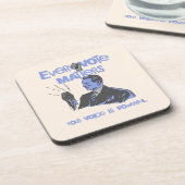 Ihre Stimme zählt Wahlen politisch blau gedruckt Getränkeuntersetzer (Linke Seite)