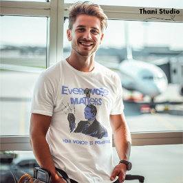 Ihre Stimme zählt Wahlen politisch blau gedruckt T-Shirt