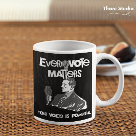 Ihre Stimme zählt Wahlen politisch weiß gedruckt Kaffeetasse