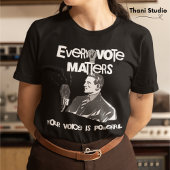 Ihre Stimme zählt Wahlen politisch weiß gedruckt T-Shirt