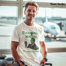 Ihre Stimme zählt Wahlen Politisches Grün gedruckt T-Shirt