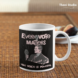 Ihre Stimme zählt Wahlen Politisches Rosa gedruckt Kaffeetasse