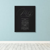 Ihre Stimmen Elegant Mrs. Newlyweds Wedding Vows B Leinwanddruck (Insitu (Holzboden))