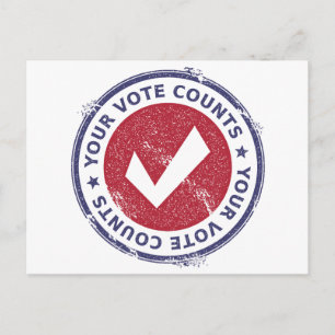 Ihre Stimmenauszählung Postkarte