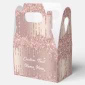 Ihre Tex Fevor Box Rose Gold Blush Glitzer Tropfen Geschenkschachtel (Geöffnet)