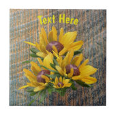 Ihre Text Daisy Blume Personalisiert Fliese (Vorderseite)