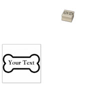 Ihre Text Dog Bone Wood Art Briefmarke Gummistempel (Stempel)